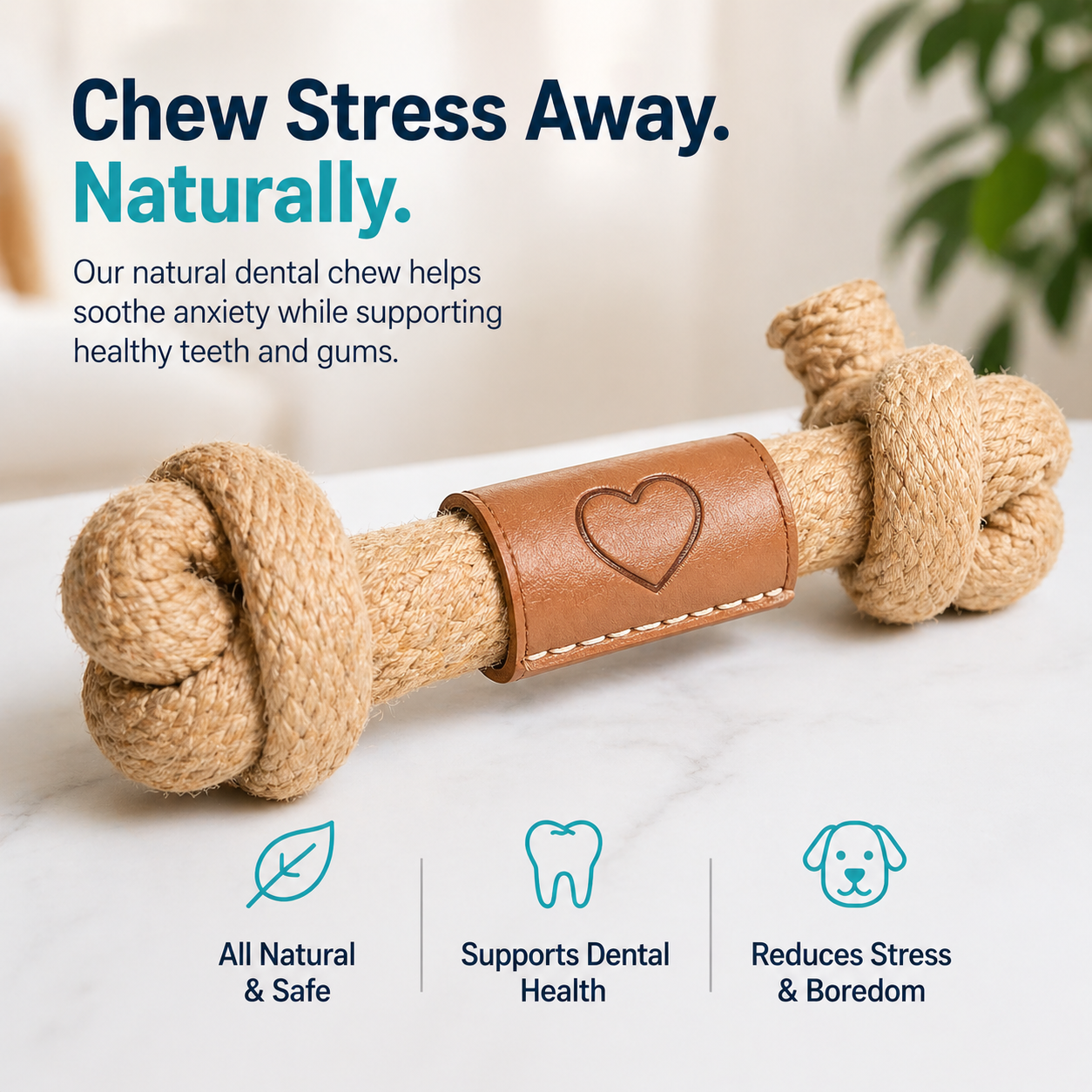 SafeChew™ Natural Dental Hide Bone