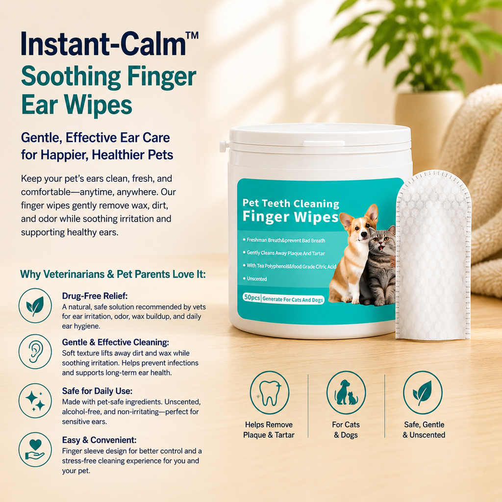 Instant-Calm™ Soothing Finger Ear Wipes