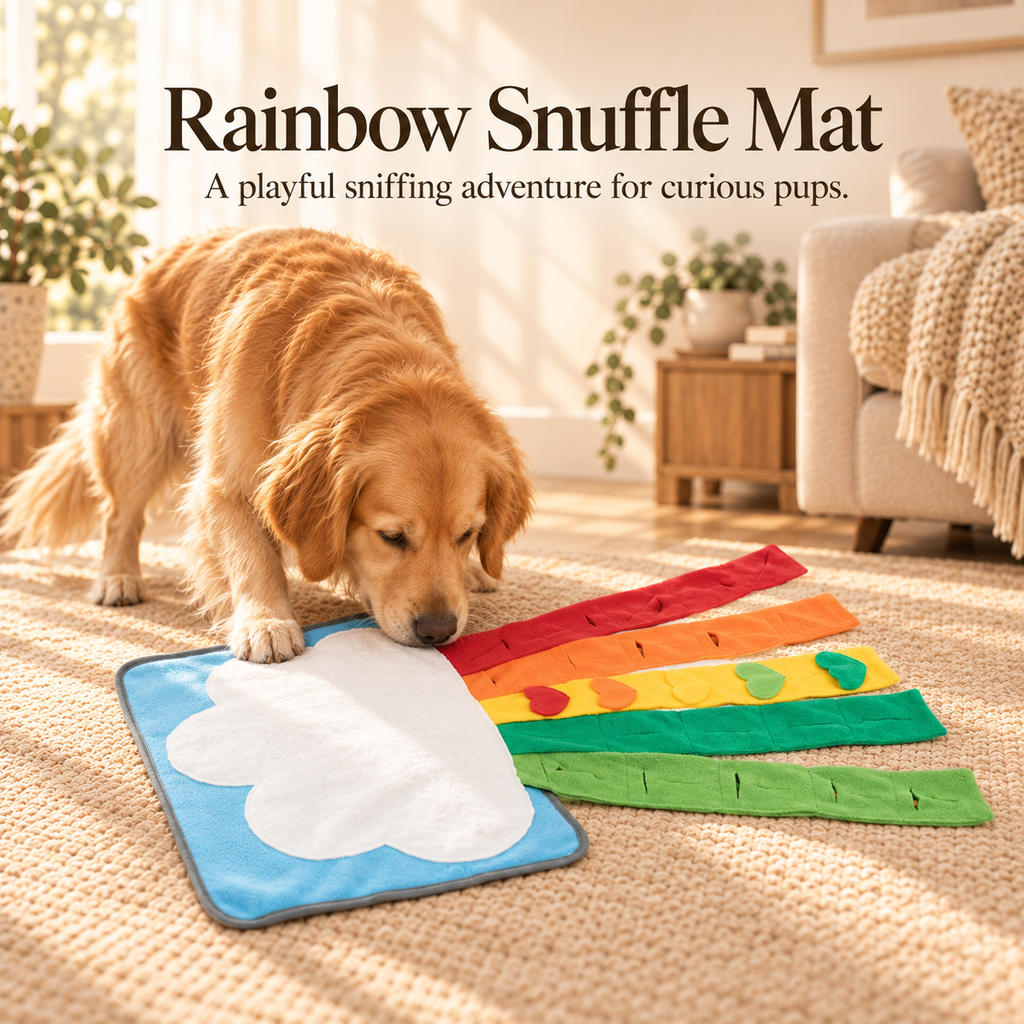 Paws & Peace Rainbow Snuffle Mat for Dogs