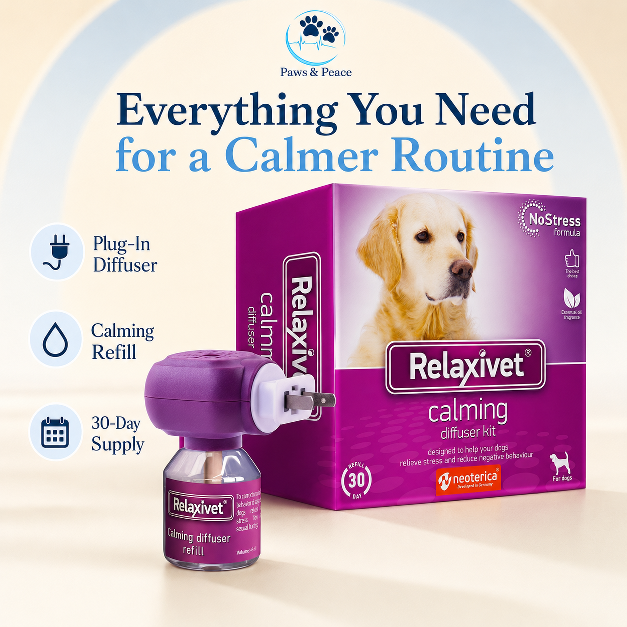 Relaxivet™ Calming Pheromone Diffuser Kit