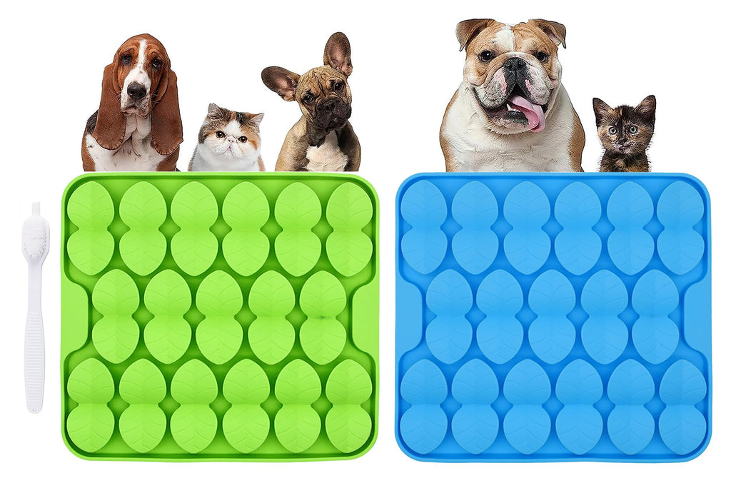 CalmLeaf™ Lick Mat 2-Pack Green Blue | Paws&Peace