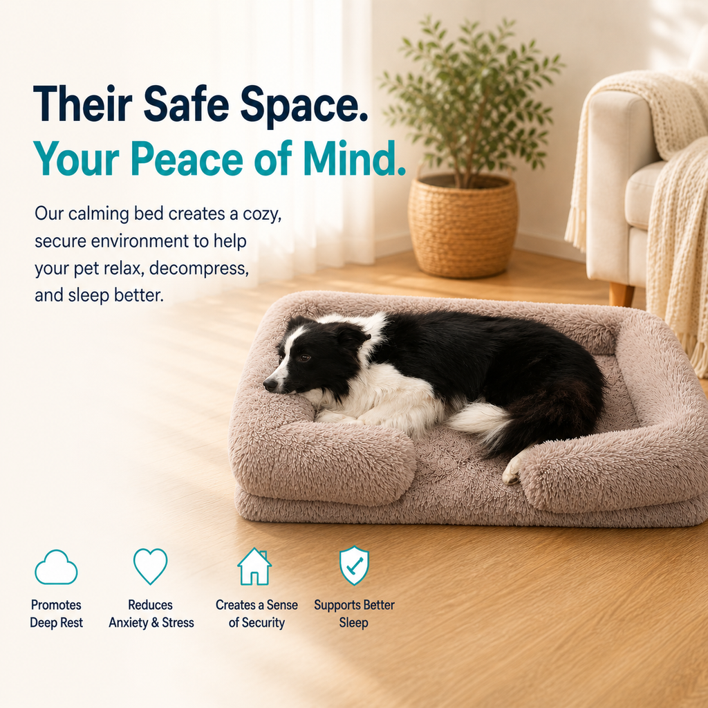 DreamPaws™ Ortho-Comfort Calming Bed | Paws&Peace