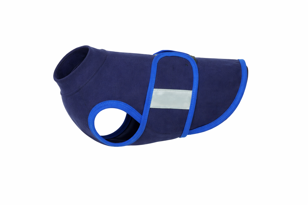 HugHeal™ Soothing Pressure Jacket Flat View – Navy Blue | Paws&Peace