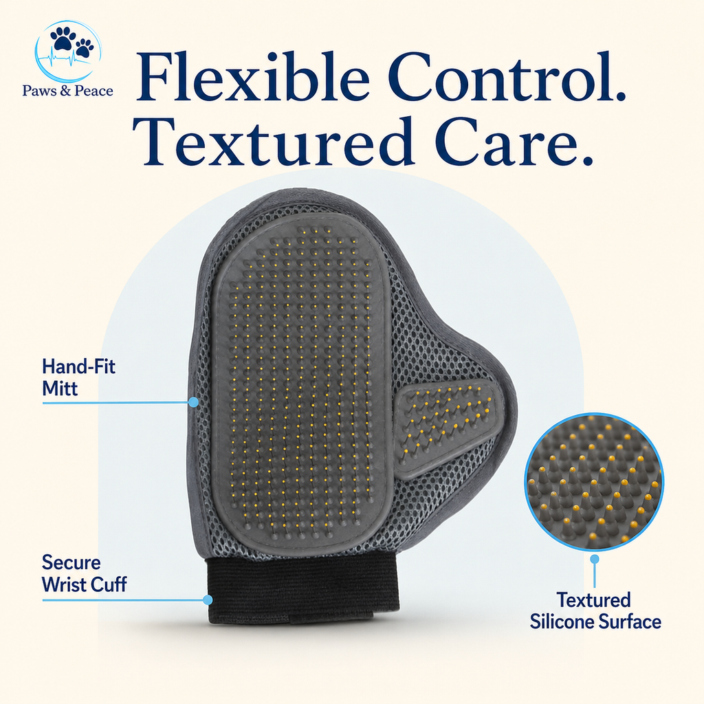 Paws & Peace Grooming Glove for Shower and Massage (Pet Supplies)